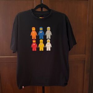 Lego Black Short-Sleeve Tee with Colorful Minifigure Grid